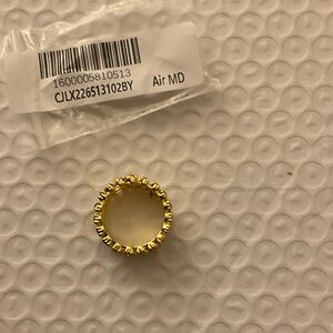 HANDCRAFTED VINTAGE STYLE GOLD BRAIDED ZIRCONIA RING-SIZE 7